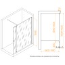 Душевая перегородка RGW WA-054Gb (WA-010Gb + Z-072Gb) (Прозрачное, 1300)