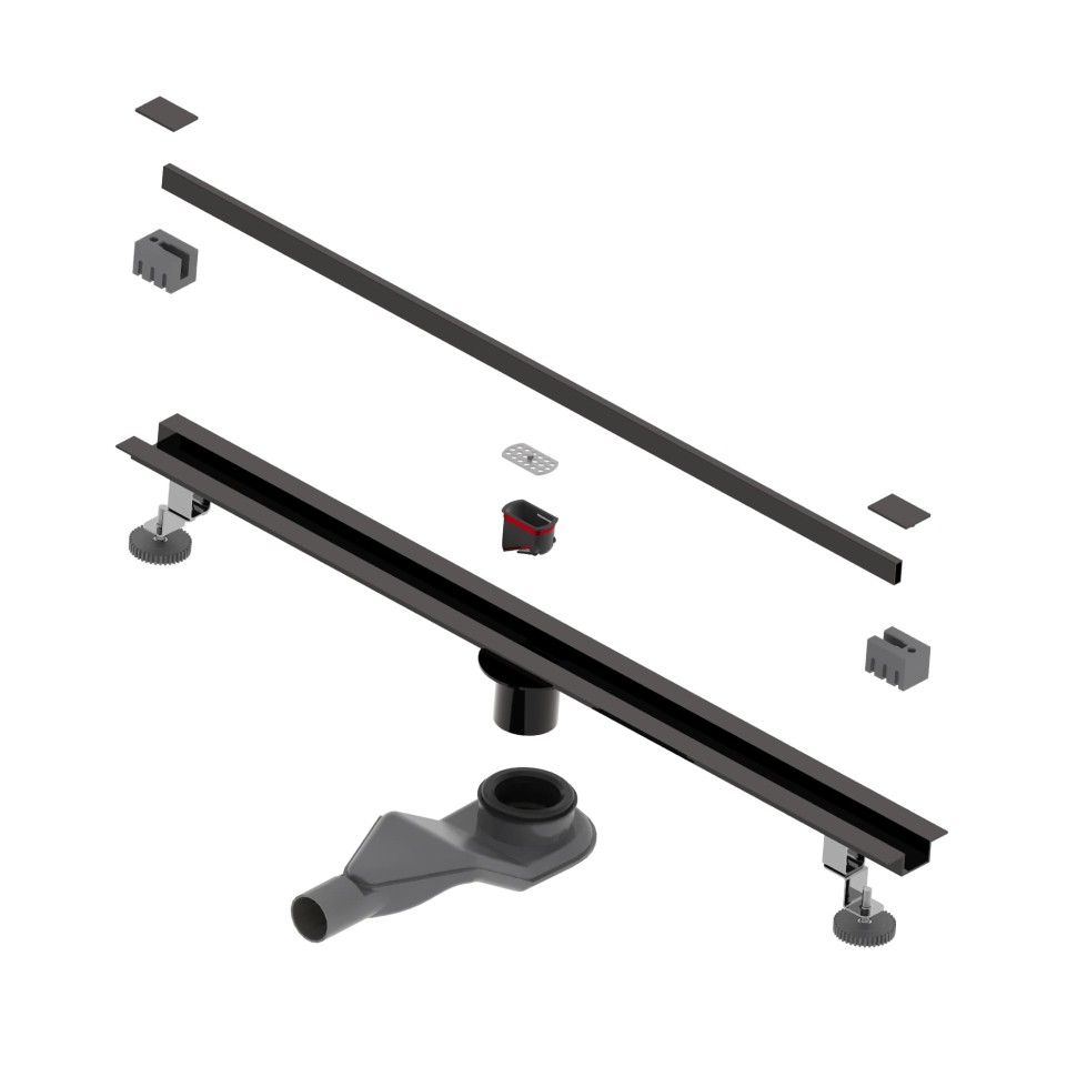 Душевой трап обрезной - SDR-50B - черный (600)