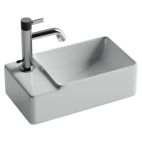 Умывальник подвесной прямоугольный (чаша справа, отверстие под смеситель слева) Element 395x220x125мм