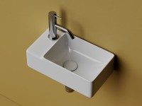 Умывальник подвесной прямоугольный (чаша справа, отверстие под смеситель слева) Element 395x220x125мм