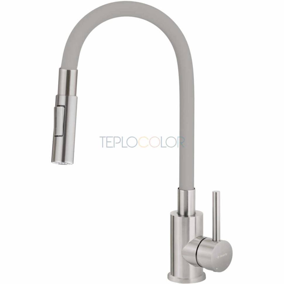 Смеситель для кухни, с гибким изливом - 2 вида струй