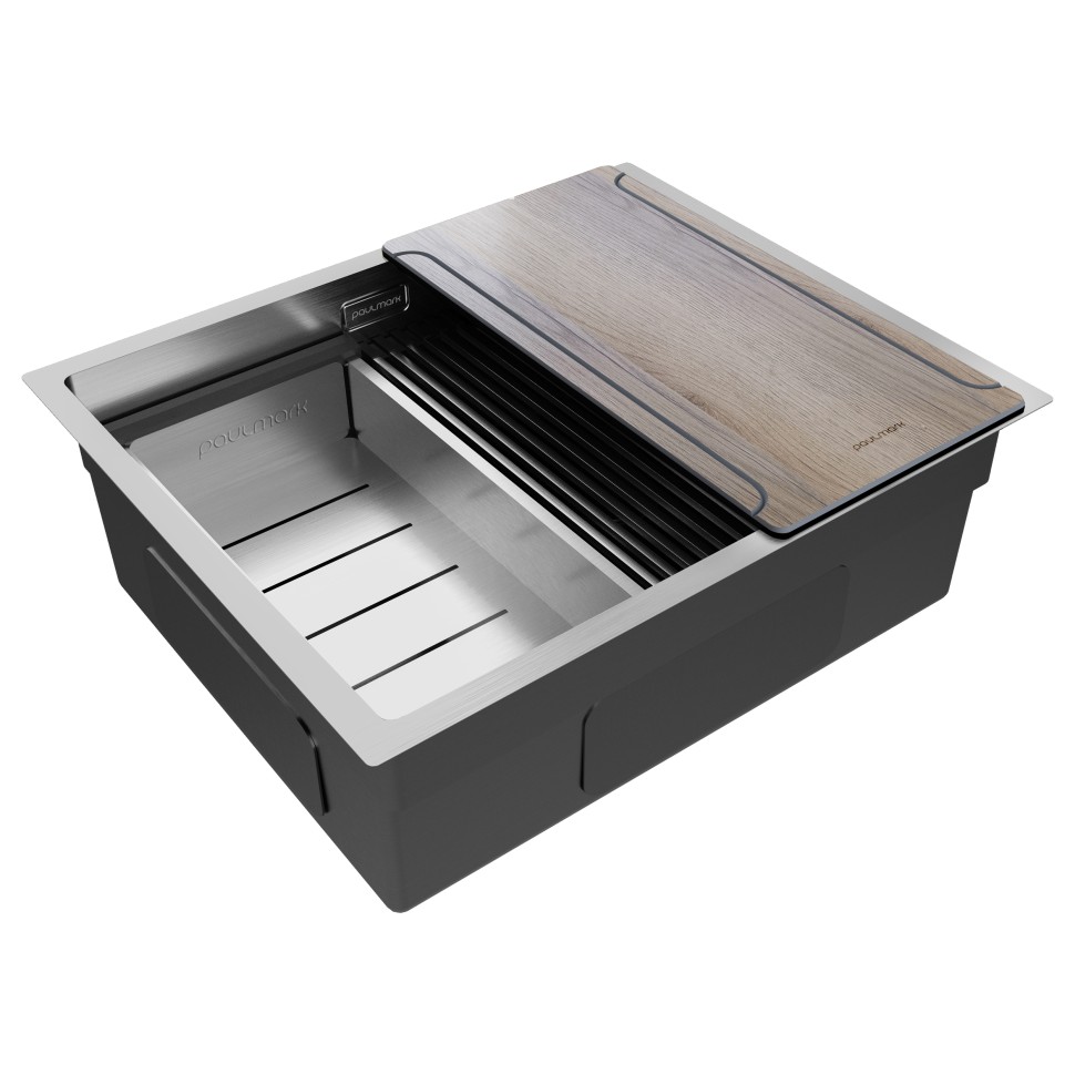 Мойка нерж. сталь NEXT-MULTI SINK 54 UNI, PM785445-BS, брашированная нерж.сталь, 540х450мм, Paulmark