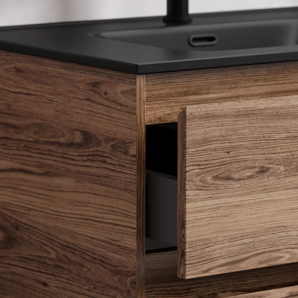 Тумба под раковину SANCOS Libra Floor напольная, 790х450х840, c двумя ящиками оснащенными доводчиками, дуб чарльстон, арт. LB80FECH