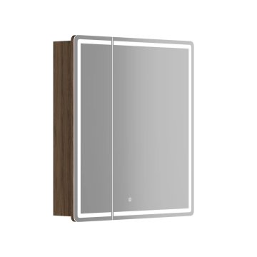 Зеркальный шкаф для ванной комнаты SANCOS Mirror 690x150х740 мм, с LED подсветкой, цвет дуб чарльстон, с розеткой, арт. MI70ECH