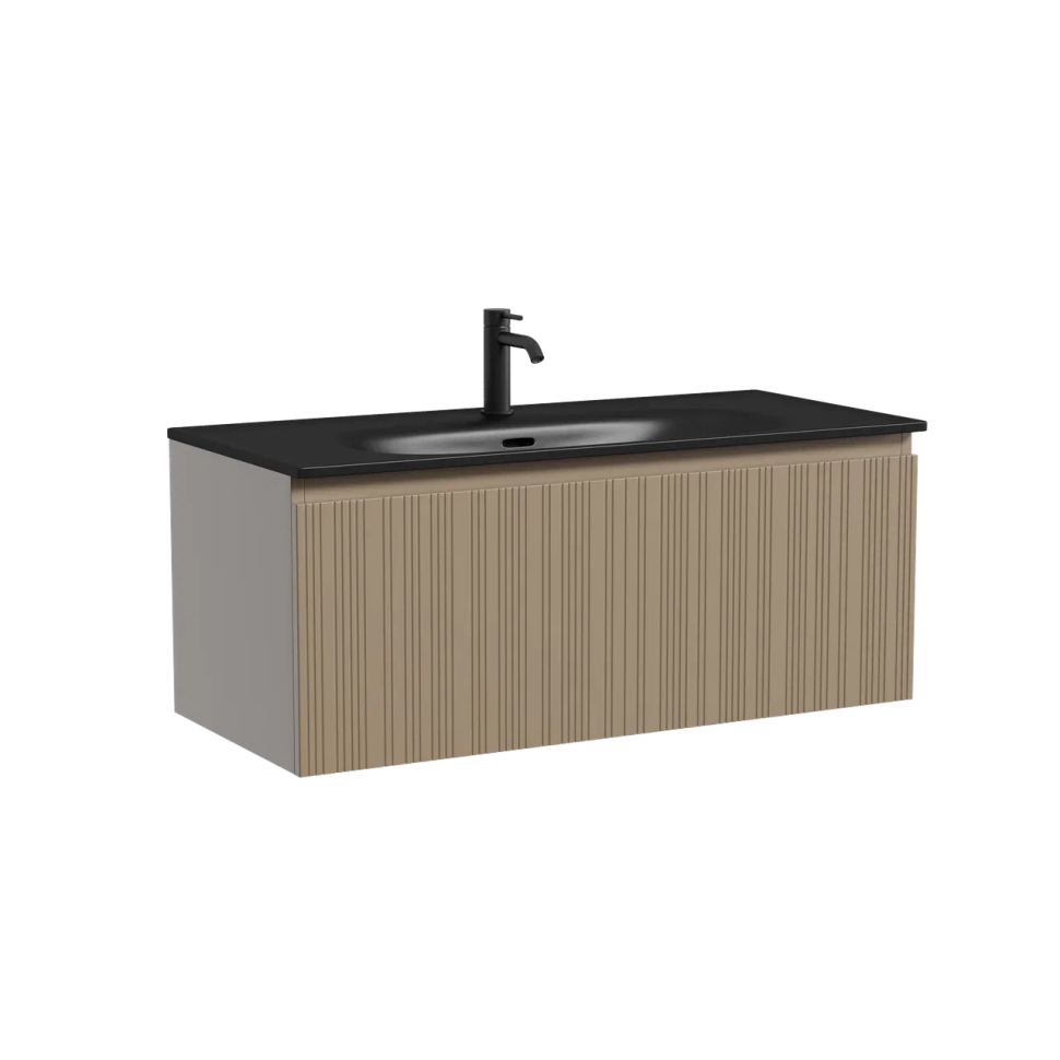 Тумба подвесная SANCOS Code 990х453х400, c одним ящиком оснащенным доводчиками, цвет серо- бежевый , арт. CD100GB