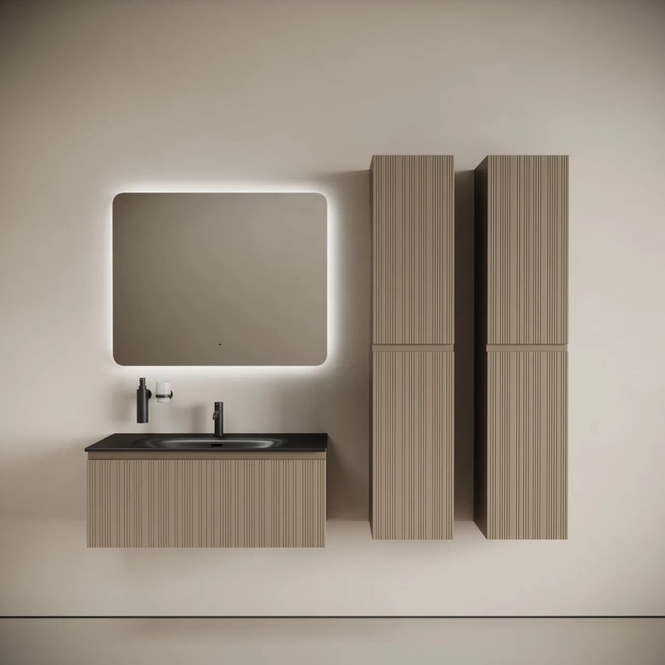 Тумба подвесная SANCOS Code 990х453х400, c одним ящиком оснащенным доводчиками, цвет серо- бежевый , арт. CD100GB