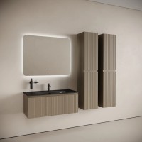 Тумба подвесная SANCOS Code 990х453х400, c одним ящиком оснащенным доводчиками, цвет серо- бежевый , арт. CD100GB