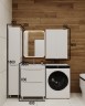 Тумба напольная STYLELINE "Бергамо мини 60" (2 ящ.) Люкс антискрейтч белый, PLUS с раковиной Каре Люкс МИНИ 600х350