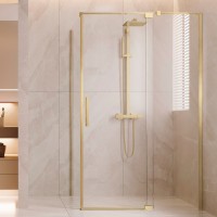 Душевой уголок Экстенза (Extenza) VSR-4EX111290CLG, 1100/1200*900, брашированное золото, стекло прозрачное