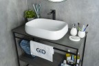 Раковина Gid N9243 51135 накладная белая 56x42x14