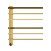 AQM3116BG Полотенцесушитель электрический 520*624 c терморегуляторм, цвет: золото шлифованное.