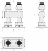 Модуль прямой EU50 (2 х НР G 1/2" / 2 х НГ G 3/4")