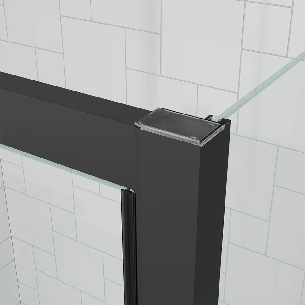 Боковая панель Veconi Ottimo SP B, 1000х1900 черный матовый, стекло матовое