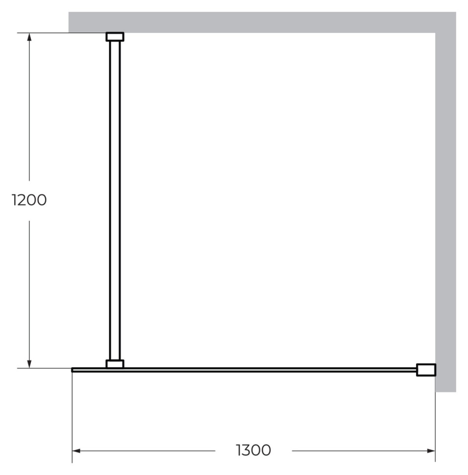 Душевая перегородка CEZARES LIBERTA-L-1-130-120-C-NERO
