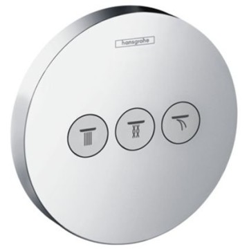 Запорный вентиль Hansgrohe Ecostat Select, с переключателем на 3 потока, внешняя часть, цвет: хром 15745000