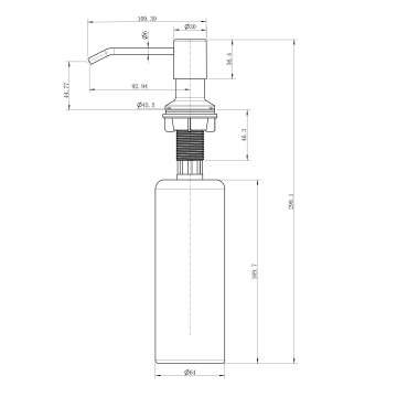 AQM9991BG Cucina Дозатор для жидкого мыла, встроенный (нержавеющая сталь), золото шлифованное