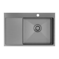 Мойка нерж. сталь AISI304 VELTEN 78F, PM807851-GMR, вороненая сталь, правая, 780х510мм, Starke-Paulmark