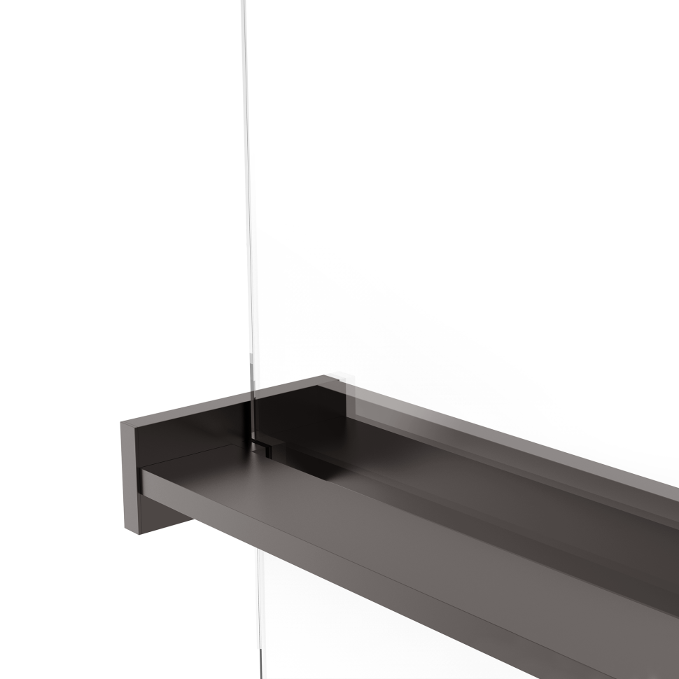 Душевая перегородка Walk-In VSW-1HR100MRGM, 1000*2000, вороненая сталь, стекло зеркальное