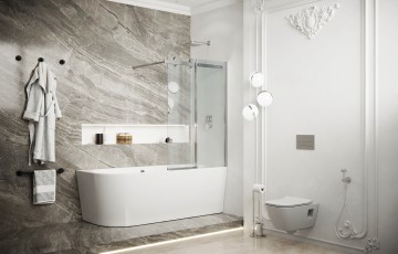 Шторка для ванны Ambassador Bath Screens 16041116 (100х140) хром,стекло прозрачное,раздвижная,1 место
