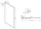 Душевая перегородка Волк-Ин (Walk-In) VSWL-7HS800CLGM, 800*2000, вороненая сталь, стекло прозрачное,
