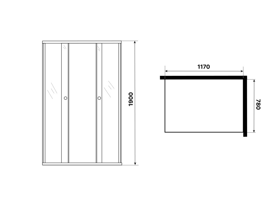 Душевое ограждение Niagara Eco NG-1012-14QBLACK (120х80х190) прямоугольник,раздвижное,черный,стекло мозаика,1 место