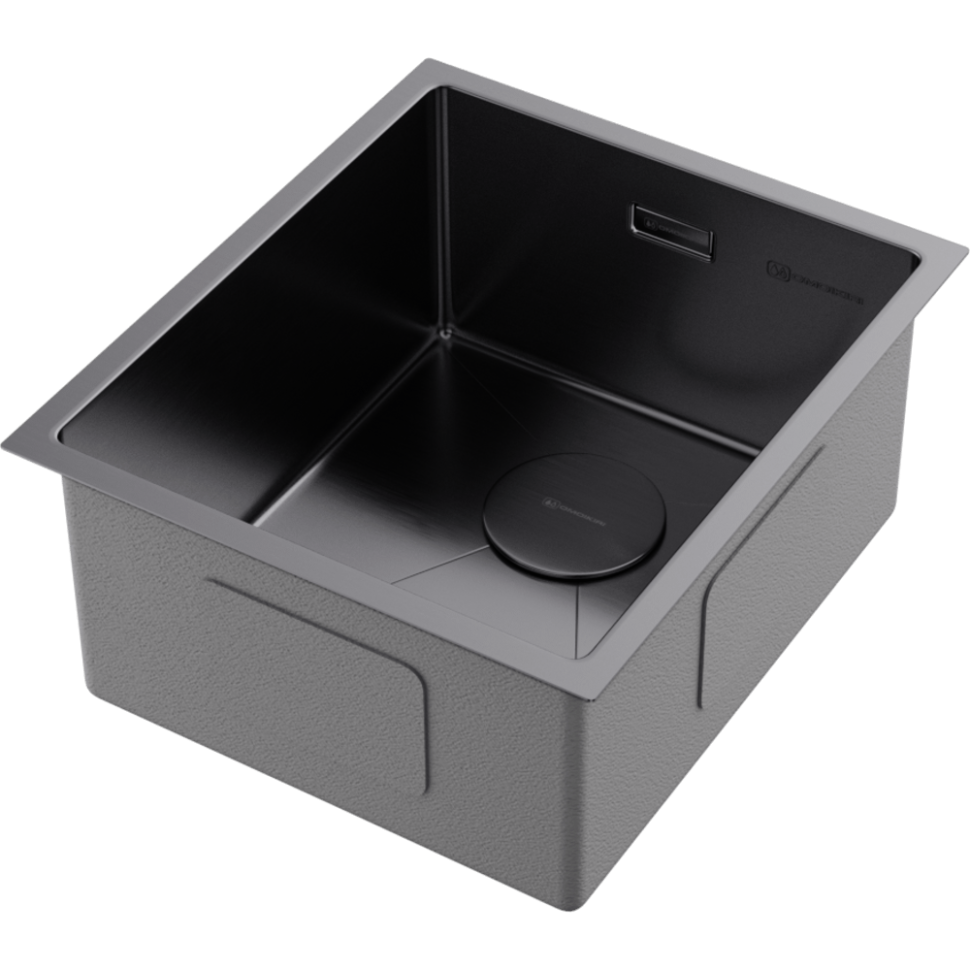 Кухонная мойка Omoikiri Taki 38-U/IF-GM нерж. сталь/вороненая сталь