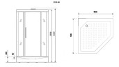 Душевая кабина Niagara Luxe NG-7799GBK (90x90х210) низкий поддон(15см),дверь распашная,стенки золото,без крыши,4 места