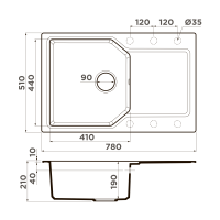 Кухонная мойка Omoikiri Yonaka 78-BE Artgranit/ваниль