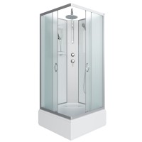 Душевая кабина Niagara Classic NG-1108-14BKT (90х90х210) средний поддон(26см),стекло матовое,4 места с полкой