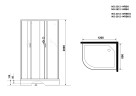 Душевая кабина Niagara Classic NG-3512-14RBKG (120х80х200) низкий поддон(13см),стекло тонированное,3 места