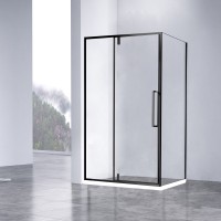 Душевой уголок Слим-Н (Slim-N) VSR-4SNP9010CLB, 1000*900, черный, стекло прозрачное