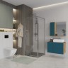 Душевое ограждение Niagara Nova NG-63-10A-A100 (100х100х195) квадрат,хром,двери распашные,стекло прозрачное,2 места