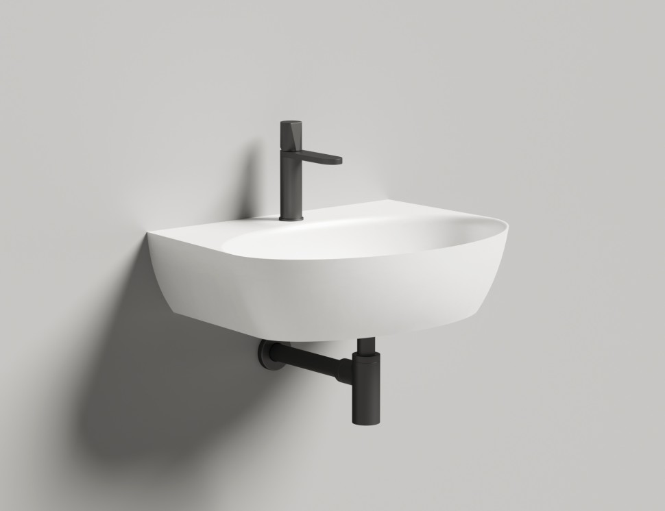 Раковина накладная ALDA WALL 02  покраска по RAL полностью 580х450х150 S-Stone Матовое