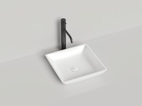 Раковина накладная CALLISTA 04 покраска по RAL полностью 375х375х85 S-Stone Матовое