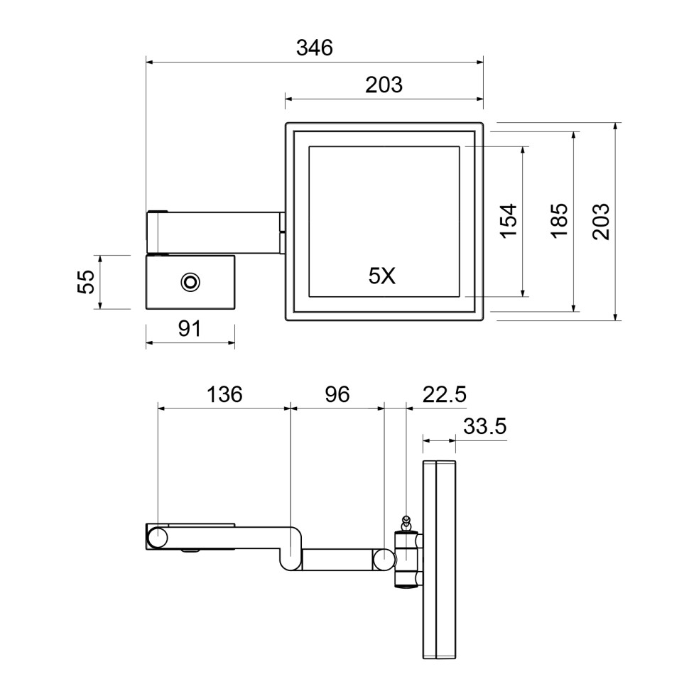 Зеркало с подсветкой Timo Selene 10076/00 хром