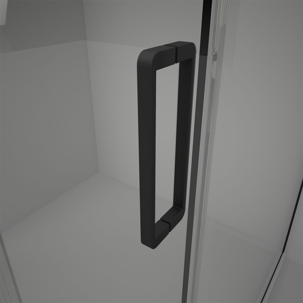 Душевая дверь Veconi Vianno VN-75B, 1300x2000, черный матовый, стекло прозрачное