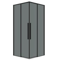 Душевое ограждение Grossman Galaxy 1/2.K33.01.70.21.10-1/2.K33.01.70.21.10 (70х70х195) раздвижная,черный матовый,стекло тонированное,2 места
