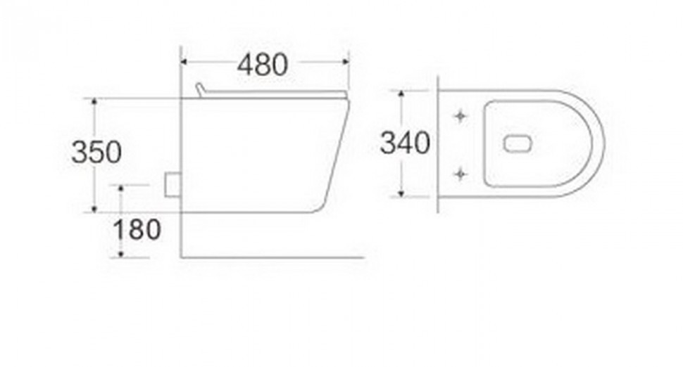 Унитаз подвесной CeramaLux 2615Е