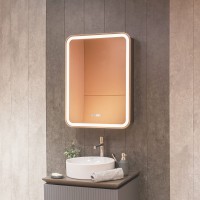 AQM9204 600х800 Зеркальный шкаф ЛЕВЫЙ с подсветкой, подогревом и часами, корпус Антрацит