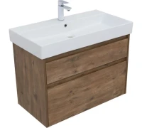 Тумба с раковиной Nova Lite 85 2 ящ. (SLIM SYNERGY) цв.дуб рустикальный