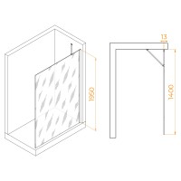 Душевая перегородка RGW WA-110B (Прозрачное, 1400)