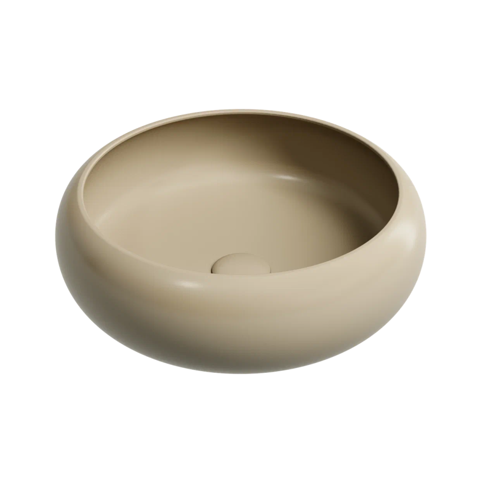 Умывальник чаша накладная круглая (цвет Капучино Матовый) Element 360x360x120мм