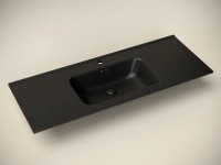 Умывальник накладной прямоугольный (цвет Черный Матовый) Element 1210x465x180мм CN7006MB