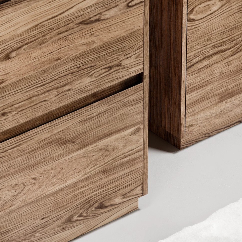 Тумба под раковину SANCOS Libra Floor напольная, 890х450х840, c двумя ящиками оснащенными доводчиками, дуб чарльстон, арт. LB90FECH