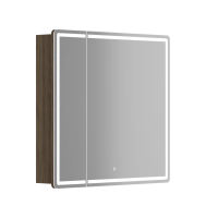 Зеркальный шкаф для ванной комнаты SANCOS Mirror 790x150х740 мм, с LED подсветкой, цвет дуб чарльстон, арт. MI80ECH