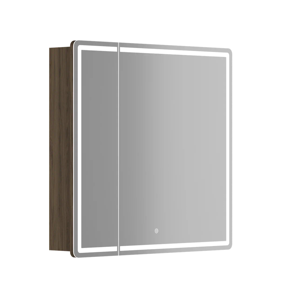 Зеркальный шкаф для ванной комнаты SANCOS Mirror 790x150х740 мм, с LED подсветкой, цвет дуб чарльстон, арт. MI80ECH