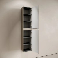 Шкаф-пенал подвесной SANCOS Code, 350х350х1650 мм, цвет серо- бежевый, арт. PCD35GB