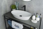 Раковина Gid N9397 51141 накладная белая 61x37x12