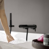 Смеситель для ванн, для душа Hansgrohe Finoris черный (76420670)