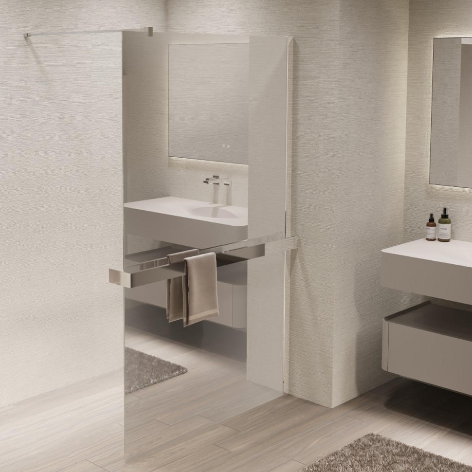 Душевая перегородка Walk-In VSW-1HR100MR, 1000*2000, хром, стекло зеркальное